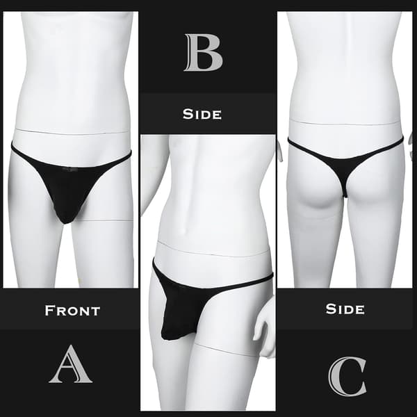 Herrars lågmidjade G-string Trosor Lättviktsunderkläder Herrtrosor för män Bikiniunderkläder Svart