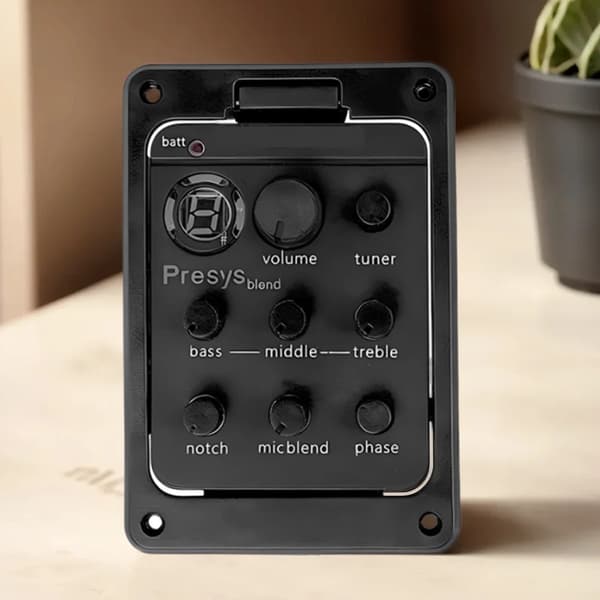 Plast 301 Gitarr Pickup EQ Equalizer med Stämapparat Presys Piezo Pickup Gitarr Blend Förförstärkare Gitarr Ljudhål EQ Delar Tillbehör
