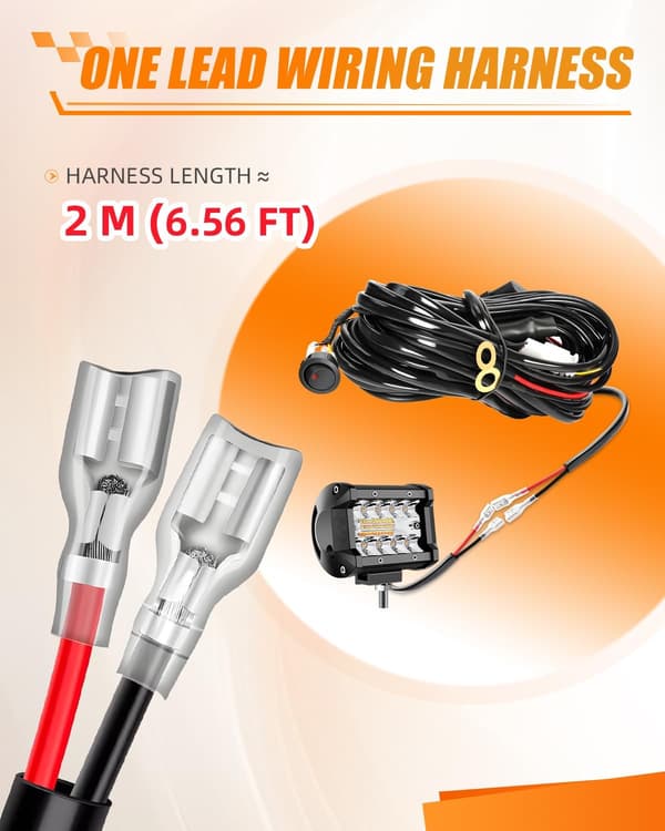 CO LIGHT Ledningsnet 1-leder til LED-lysbjælke LED-arbejdslys 12V kontakt relæ ledningsnet-sæt til off-road ATV UTV