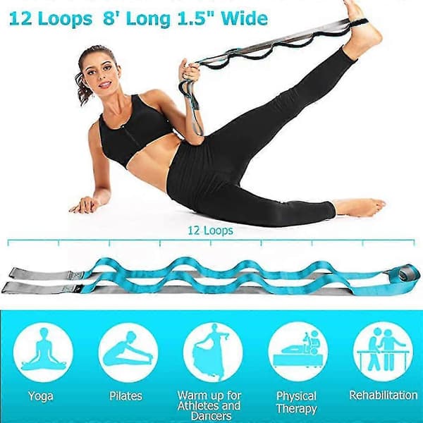 Yogarem, icke-elastiska stretchband för träning, fysioterapi