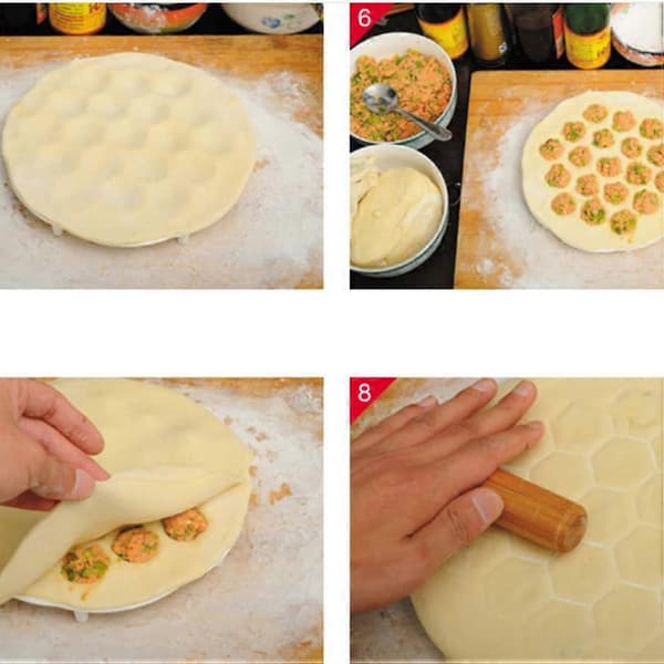 38 Hål Dumplingform Pelmeni Tillverkningsformar Accelerator Vit