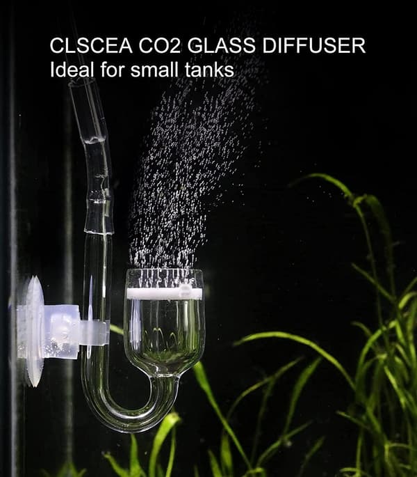 2 st Pollen Glas CO2 Diffusor med Bubbelräknare för Akvarieväxttank