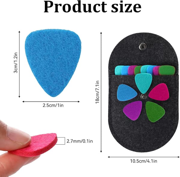 20 st ukulele filtplockar gitarrplockar kompatibla med ukulele klassisk gitarr nylonsträngbas, flerfärgad