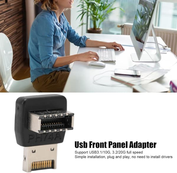 90 graders USB 31-adapter USB 31 typ E-adapter USB C rätvinklig adapter 90 graders typ C-adapter Datorns moderkort (PH74A)