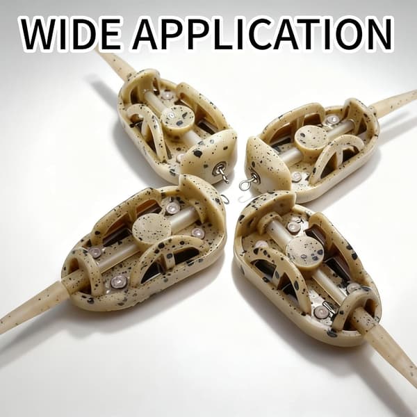 4 stk. Inline Method Feeders til karpefiskeri med Quick Release - 20g vægt - Pellet-foderform tilbehør til medefiskeri