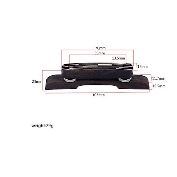 Gitarrdelar Hållbar ROSEWOOD Gitarrstall Mandolinstall för Hofner Basgitarr Justerbar