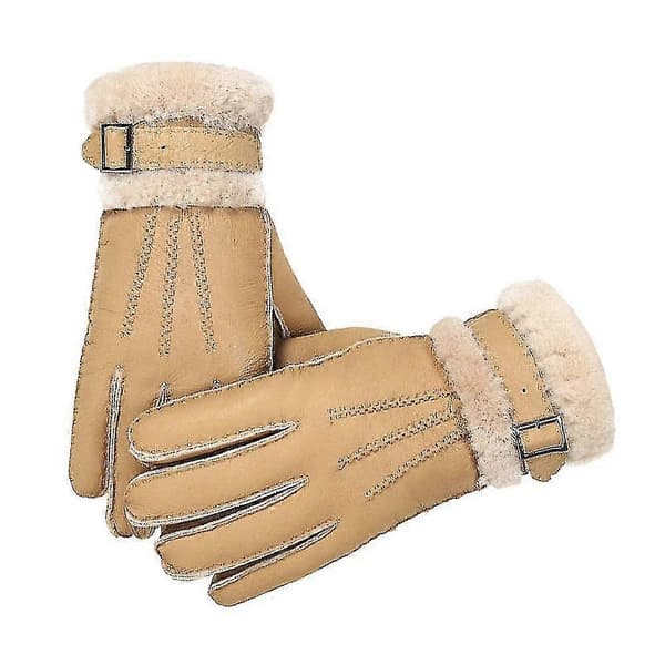 Starka fårskinnsullhandskar för män M2pcs Khaki