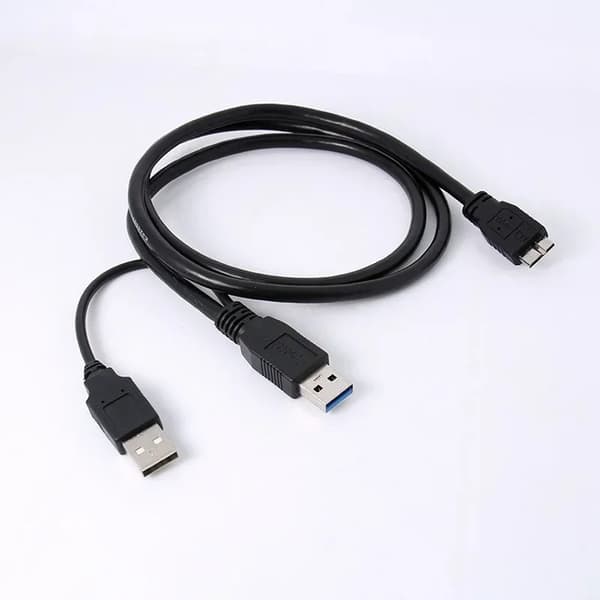 HDD USB 30 Typ A till Micro B Y-kabel USB30 Datakabel för extern mobil hårddisk Datakablar