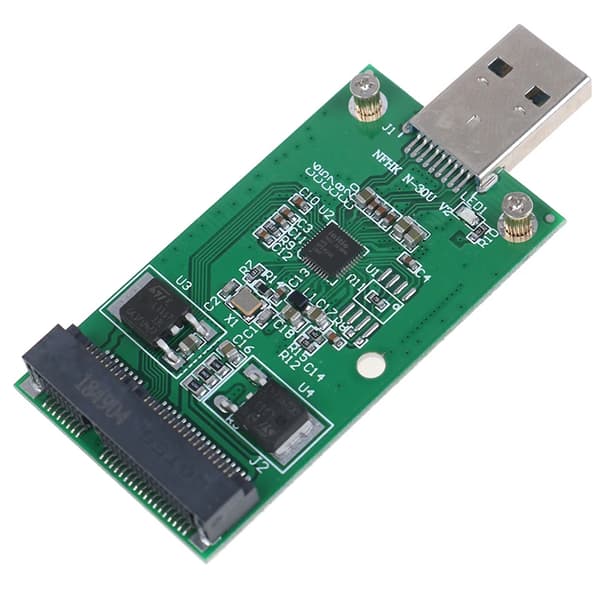 Mini USB 30 till PCIE mSATA Extern SSD PCBA-omvandlaradapterkort