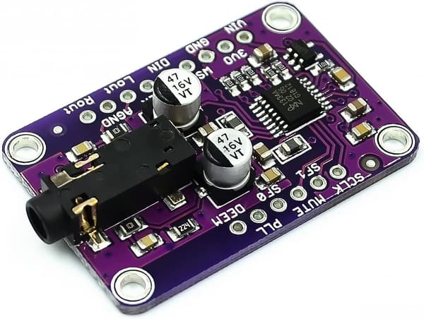 DLOETT UDA1334A DAC-modul CJMCU-1334 UDA1334A I2S DAC Audio Stereo Decoder Modulkort för Arduino 33V - 5V