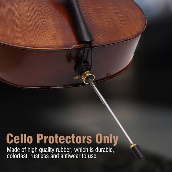 Tbest Cello Endpin Protector 5-pack gummispetsar halkfri matta svart liten