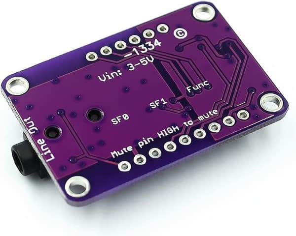 DLOETT UDA1334A DAC-modul CJMCU-1334 UDA1334A I2S DAC Audio Stereo Decoder Modulkort för Arduino 33V - 5V