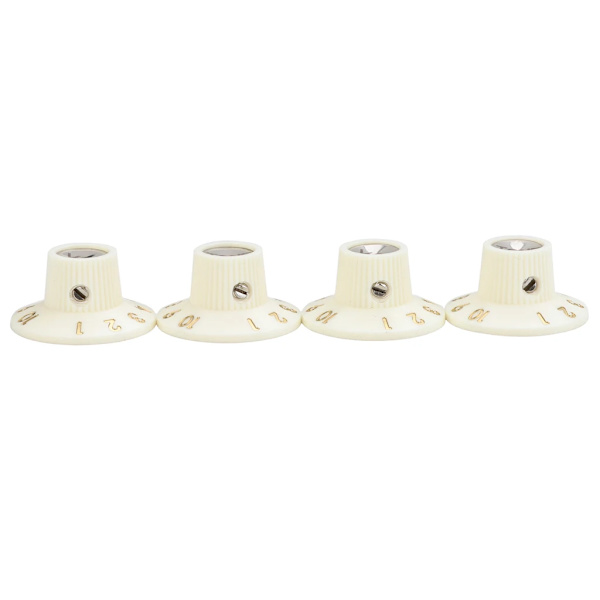 2 Tone 2 Volume Gitarr Witch Hat Knobs med ställskruv för elgitarrdelar och tillbehör