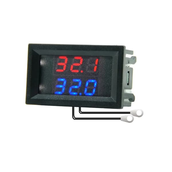 DC4-28V Digital Termometer Dubbel Display Mini Med NTC Vattentät Metallprob Temperatursensor Testare För Bilrum Inomhus