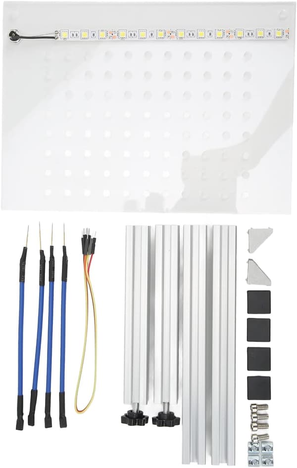 BDM Frame Board, Silver LED BDM Frame Bracket Multifunktionellt ECU-programmeringsverktyg med 4 sondstift för fordon