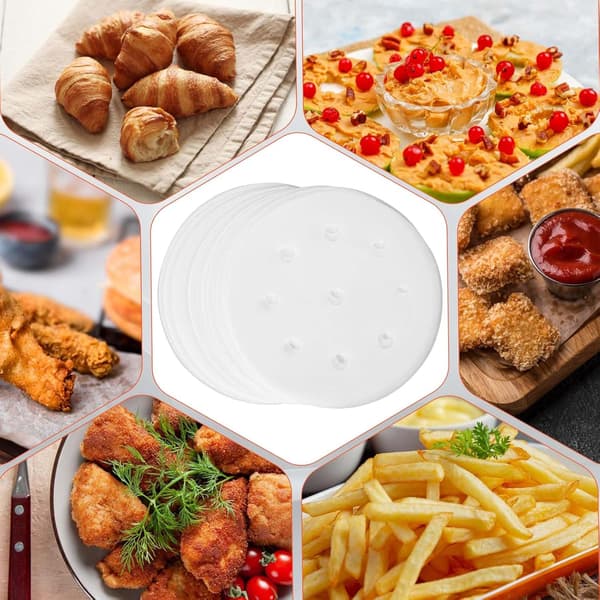 300 st ångpapper, bambu ångfoder för ångade bullar, dumplings, bakning, vit non-stick