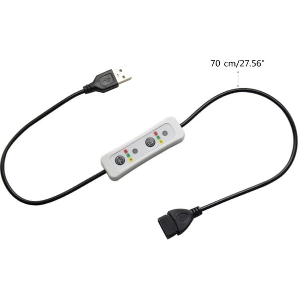 05h/15h/3h Timing 3-hastighetskontroll för USB-takfläkt LED-lampa USB-driven