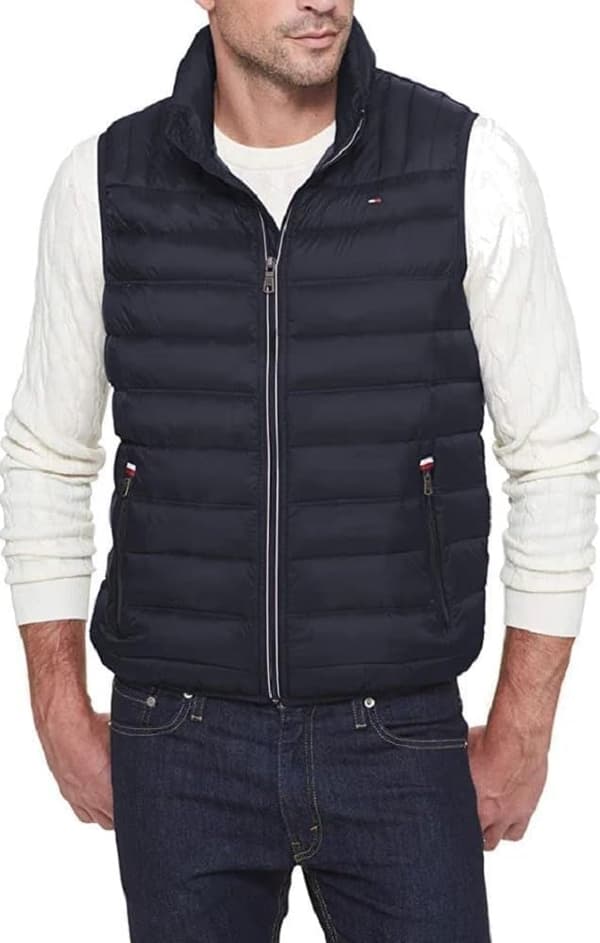 Tommy Hilfiger Herr Lätt Packbar Puffer Väst Dunväst (1-pack)