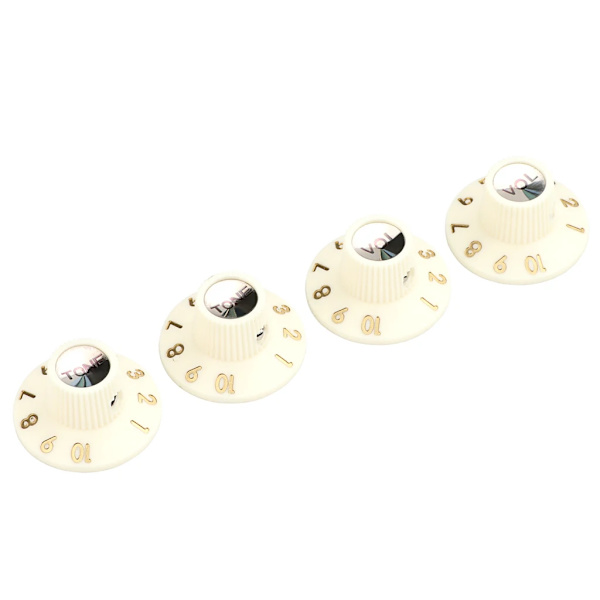 2 Tone 2 Volume Gitarr Witch Hat Knobs med ställskruv för elgitarrdelar och tillbehör