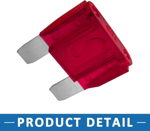 A ABSOPRO Bil Röd Plastbelagd Bladtyp Maxi Säkring 50A (Set om 5)