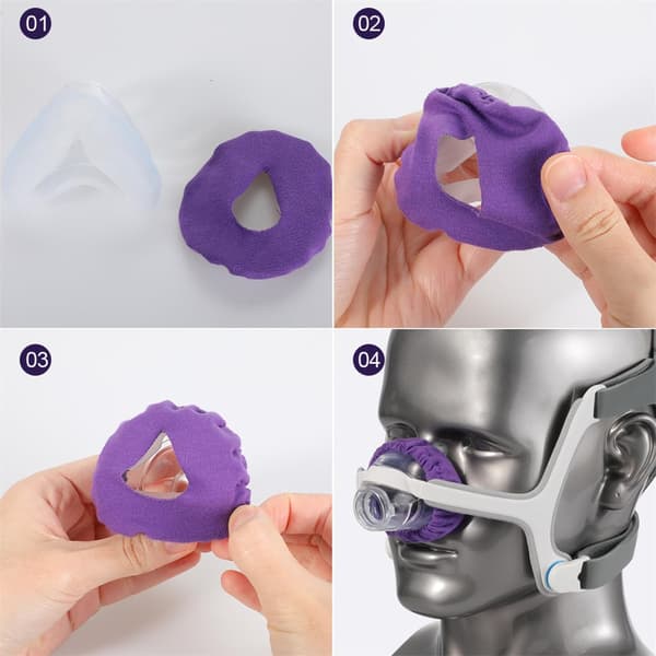 4-pack CPAP-maskfoder kompatibla med N20 näsmasker Mjuka maskkuddöverdrag minskar hudirritation