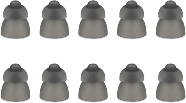 Phonak Hörgeräte Silikonöronproppar, Storlek S 9mm, Dubbellagers Öppen Design, 10-pack, Grå