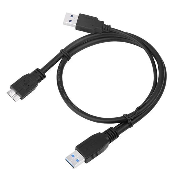 HDD USB 30 Typ A till Micro B Y-kabel USB30 Datakabel för extern mobil hårddisk Datakablar