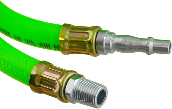 Luftslang Hög Synlighet 8mm 10m 33ft Kompressor med Snabbkopplingar
