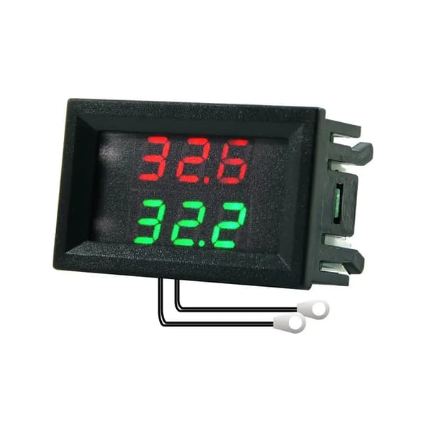 DC4-28V Digital Termometer Dubbel Display Mini Med NTC Vattentät Metallprob Temperatursensor Testare För Bilrum Inomhus
