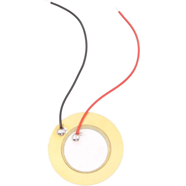 20 st 27 mm Piezo Disc Element Sensor med kablar Mikrofontrumutlösare Akustisk pickup för gitarr