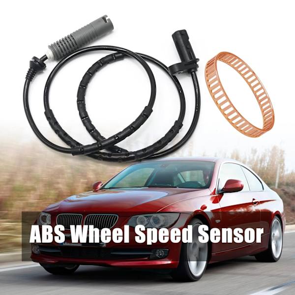 2 uppsättningar bakre ABS-hastighetssensor med ABS-ring vänster och höger 34526762466 ersättning för BMW 1-serie E88 E87 E82 E81 3-serie E93 E92 E91 E90