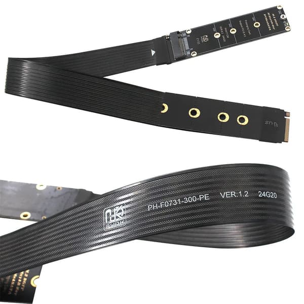 M2 NVME-förlängare stöder PCle40 M2 NVMe SSD-förlängningskabel NGFF M Key Solid Drive Riser-kort för M2 2230 2242 2260 2280 SSD
