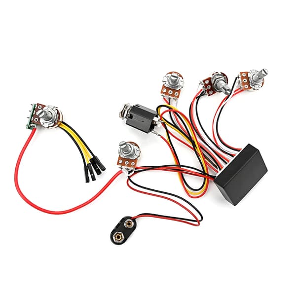Förkopplad 3-bands aktiv baskrets Aktiv & passiv EQ Equalizer Elektrisk basförförstärkarkrets