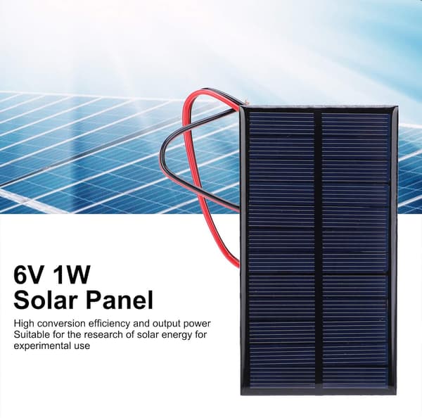 DEWIN Solpanel 3 st DC 6V 1W Solpanel Cell Strömmodul med 30 cm Kabel