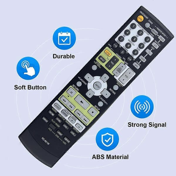 Ersättningsfjärrkontroll RC-651M för Onkyo A/V-receiver HT-SR604B HT-S907 HT-SR604 HT-SR604S HT-SR674 HT-SR604E