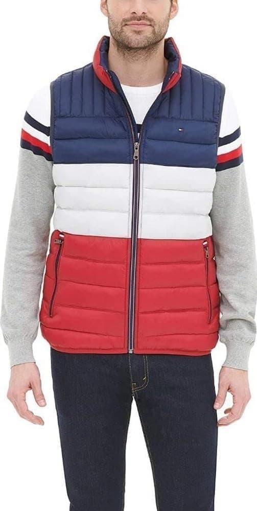 Tommy Hilfiger Herr Lätt Packbar Puffer Väst Dunväst (1-pack)
