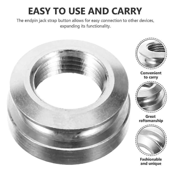 Gitarrjack Knapp Endpin Jack Knapp Ersättning Gitarrband Reparations Tillbehör 25-26s