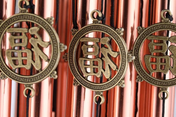 Metallrör Stor Vindklocka med Kopparklocka
