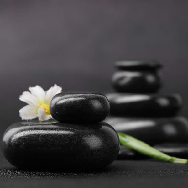20 delar professionell naturlig stenmassage terapi lavaset - heta spa-stenar basaltstenar för terapi svart
