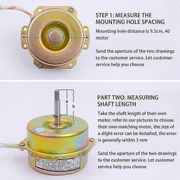 Ventilationsblæsermotor 1 stk. kompatibel med YYHS-40 badeværelsesudsugningsventilator
