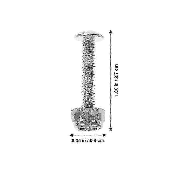 10 st Bordsfotboll Fixeringsskruv Metallmutter Skruv Walkbee 3.20X0.80X0.80CM Silver
