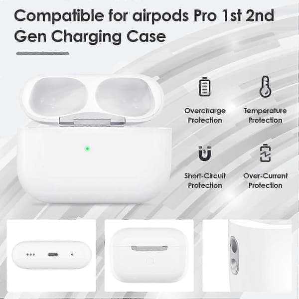 Trådlöst laddningsfodral för AirPods Pro 2 Ersättning Stöder Bluetooth-synkronisering