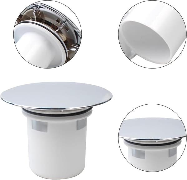 Byte av duschavloppsskydd Duschavloppsskydd med hårfångarkorg Enkel att montera Duschkaravloppsskydd och avloppsfälla för förseglat skydd (silver)