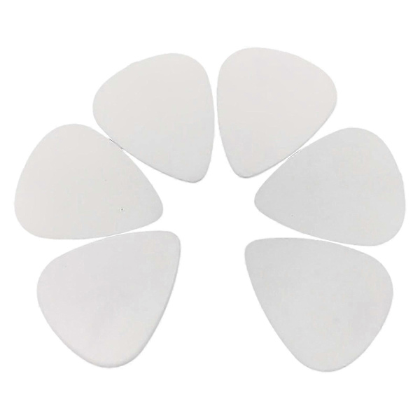 100 st Nya Medium 0,71 mm Blanka Plektrum Celluloid Solid Vit