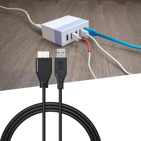 Hårddiskkabel USB 30 A hane till Micro B hane Höghastighetsdatakabeladapter Hårddiskadapter