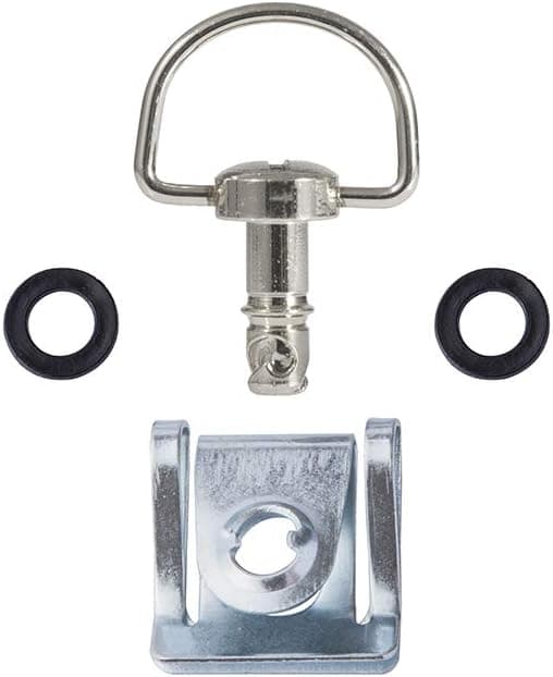 Motorcykel snabbkoppling D-ring Race Fästen 17mm Krom Silver (10-pack)