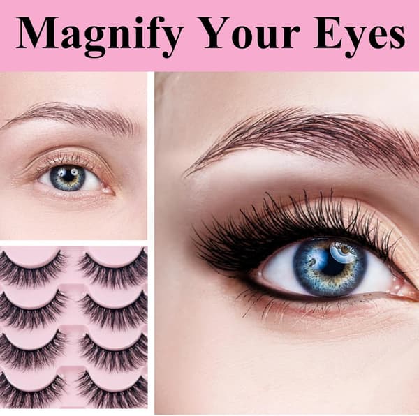 7 par lösögonfransar, Wispy False Fox Eye som ser ut som extensions, 3D-fransar, mjuka remsfransar, förpackning