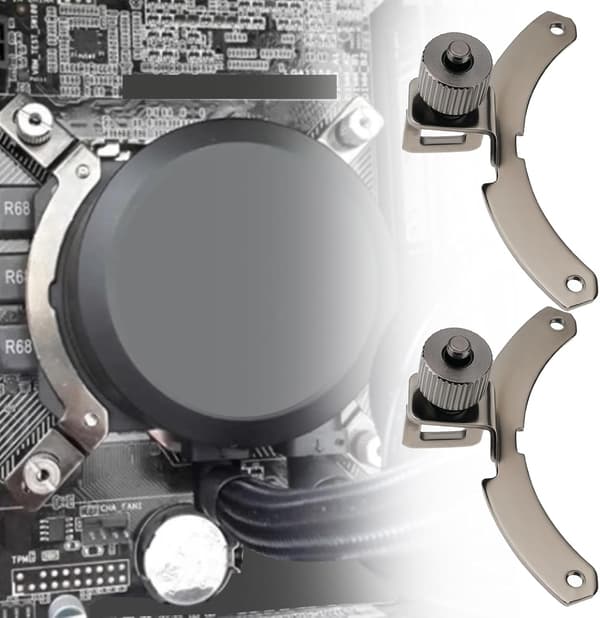 Briny River 2PCS Dator CPU Fästspänne Monteringsfäste Kompatibel med Cooler Master B120 240 360 AMD AM4 CPU-hållarklämmor