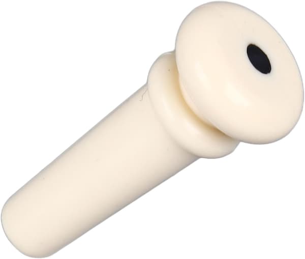 Akustisk gitarr ändstift plast gitarr ändstift knapp ersättningsknapp för remfästning (vit)