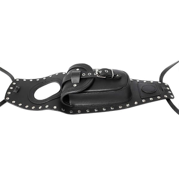 Motorcykel Bränsletank Skyddspanel Pad Rem Väska För Harley